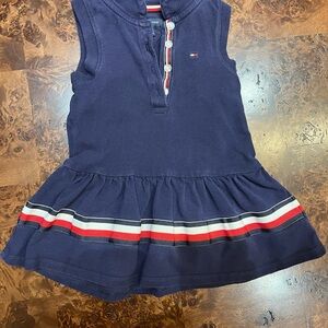 Tommy Hilfiger Navy Blue Sleeveless Stretch Polo Dress (18 months)